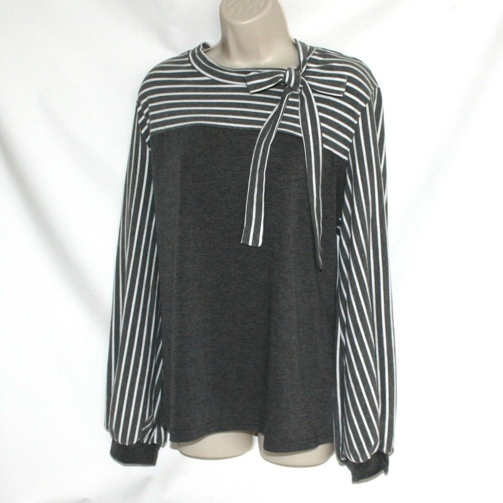 NEW Top 22W Rayon Spandex Long Sleeved Knit Top
